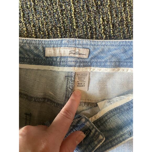 Chico's Jeans Womens Sz 2 Blue Light Wash Denim platinum Straight Leg Stretch - Picture 3 of 7